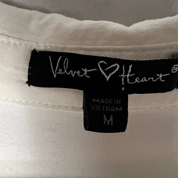 Velvet Heart Womens White Rayon High Low Button Down Shirt ETW-20619 Size M - Picture 5 of 11